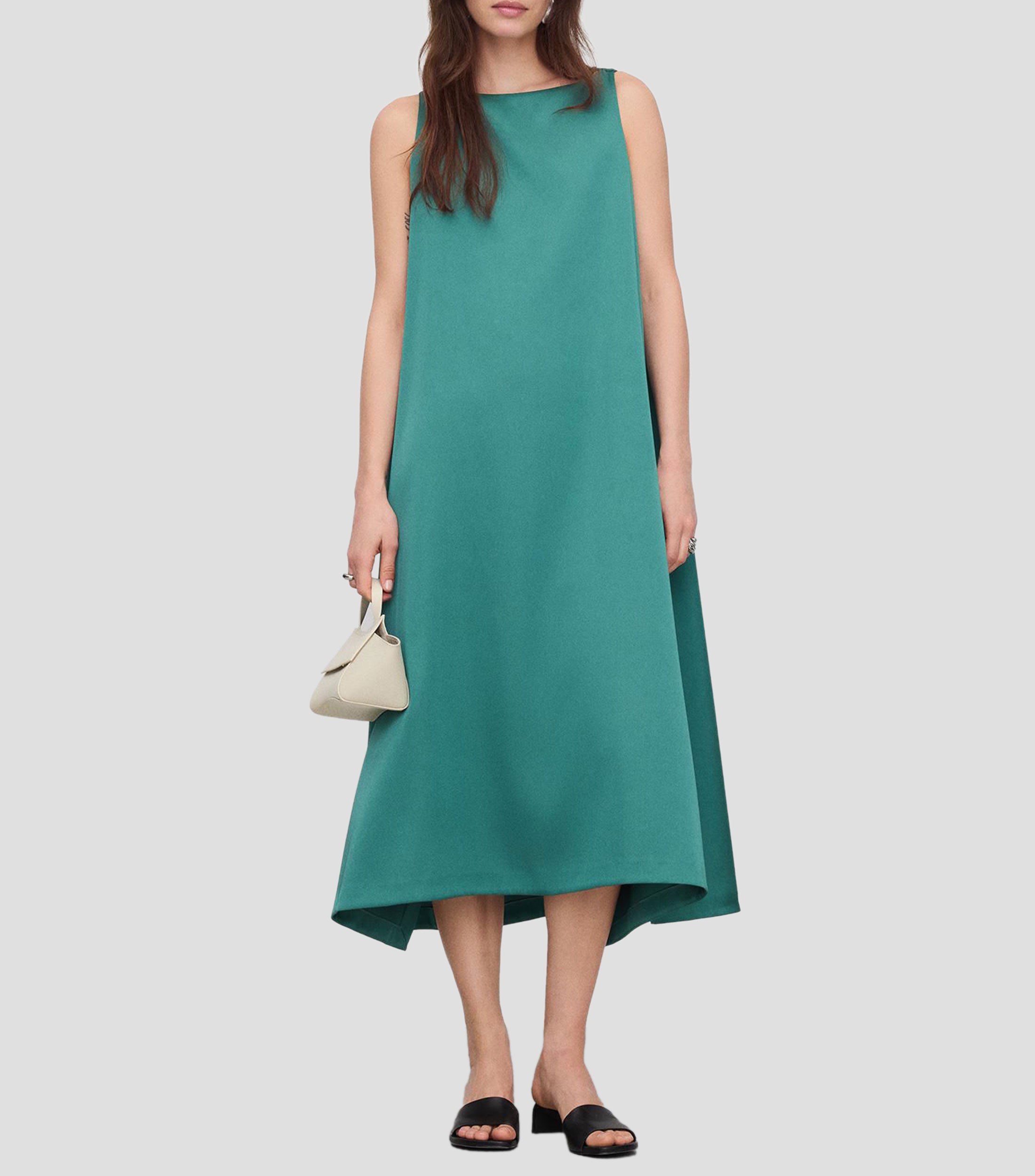 Vestido Casual midi liso Mujer